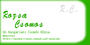 rozsa csomos business card